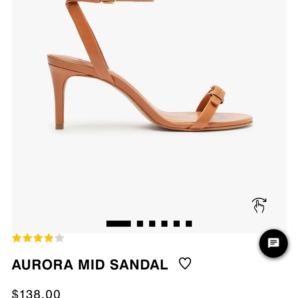 SCHUTZ Tan Mid-Heel Sandals Minimalist Design